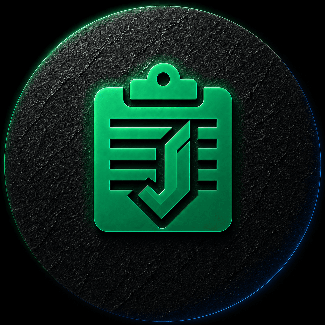 JobSlate Pro clipboard icon on a circular slate background
